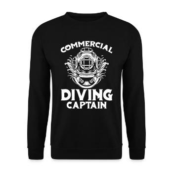 Plongeur Plongeur Capitaine Plongée Commerciale - Sweat-shirt Unisexe - noir - Devant - Alina (178cm) & Michal (187cm)