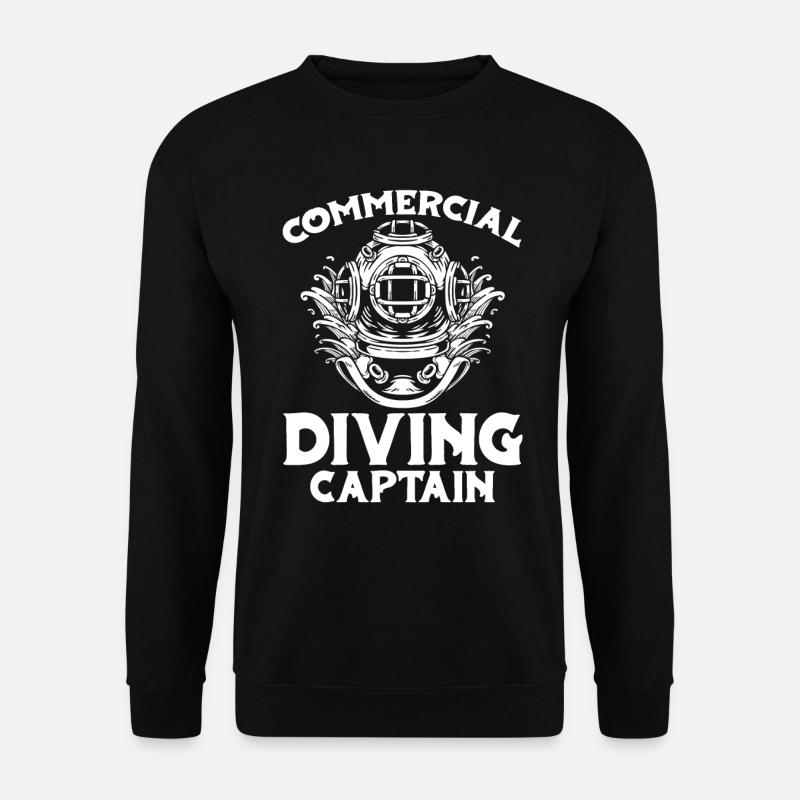 Tauchen Taucher Kapitän Kommerzielles Tauchen - Unisex Pullover - Schwarz