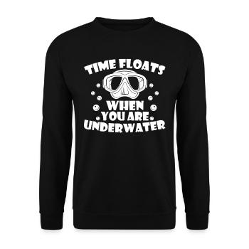 Diving Diver Funny Commercial Diving - Unisex Sweatshirt - black - Front - Alina (178cm) & Michal (187cm)