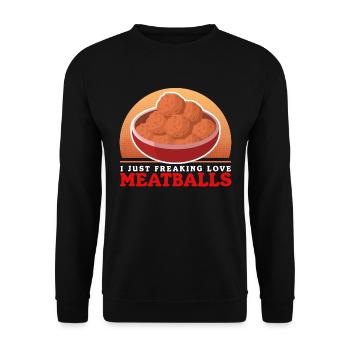 Boulettes de viande Boulettes de viande Boulettes de viande Cadeaux - Sweat-shirt Unisexe - noir - Devant - Alina (178cm) & Michal (187cm)