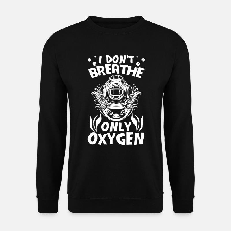 Diving Diver Oxygen - Unisex Sweatshirt - black