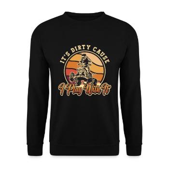 Off-Road Racing It's Dirty Cause I Play Roadtrip - Unisex Sweatshirt - black - Front - Alina (178cm) & Michal (187cm)
