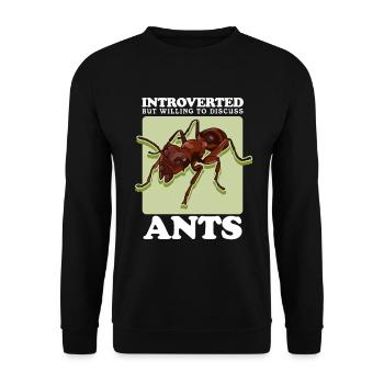 Fourmis Ferme | Formicarium Cadeau de fourmi - Sweat-shirt Unisexe - noir - Devant - Alina (178cm) & Michal (187cm)