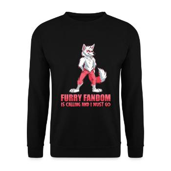 Furry Fandom Fursuits Cool - Sweat-shirt Unisexe - noir - Devant - Alina (178cm) & Michal (187cm)