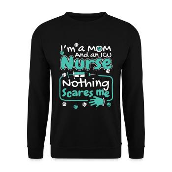 Krankenschwester Mutter Icu Krankenschwester - Unisex Pullover - Schwarz - Vorne - Alina (178cm) & Michal (187cm)