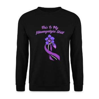 Fibromyalgie Rhumatisme mignon - Sweat-shirt Unisexe - noir - Devant - Alina (178cm) & Michal (187cm)