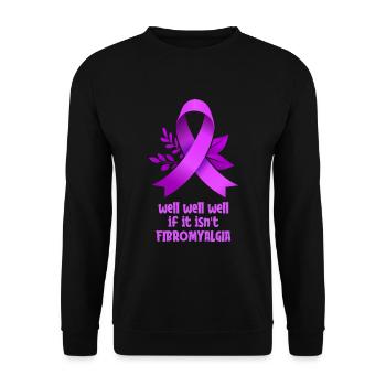Fibromyalgie Rhumatisme mignon - Sweat-shirt Unisexe - noir - Devant - Alina (178cm) & Michal (187cm)