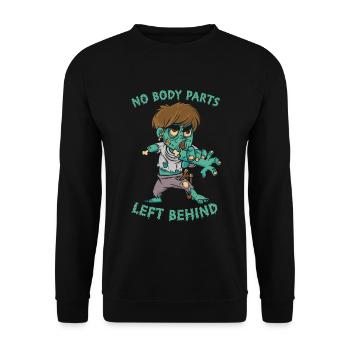 Zombie Halloween Lustig - Unisex Pullover - Schwarz - Vorne - Alina (178cm) & Michal (187cm)
