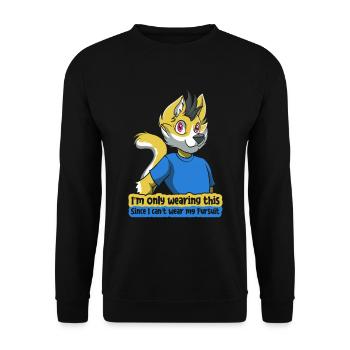 Furry Fandom Fursuits Lustig - Unisex Pullover - Schwarz - Vorne - Alina (178cm) & Michal (187cm)