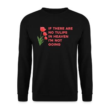Tulpen Lustig Tulpen - Unisex Pullover - Schwarz - Vorne - Alina (178cm) & Michal (187cm)