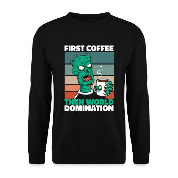 Zombie Halloween Coffee - Unisex Sweatshirt - black - Front - Alina (178cm) & Michal (187cm)