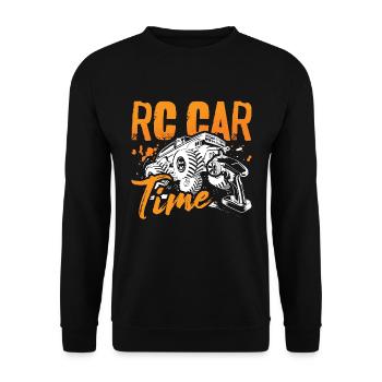 RC Model Racing RC Car Time Remote Controlled Car - Unisex Pullover - Schwarz - Vorne - Alina (178cm) & Michal (187cm)