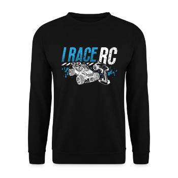 RC Model Racing I Race RC Remote Controlled Car - Unisex Sweatshirt - black - Front - Alina (178cm) & Michal (187cm)