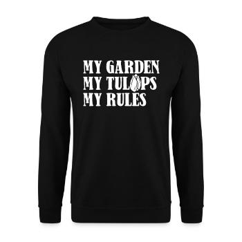 Tulpen Tulpen - Unisex Pullover - Schwarz - Vorne - Alina (178cm) & Michal (187cm)