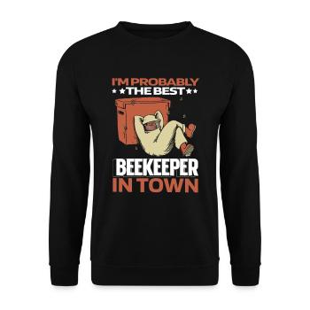 Imker Bienenzüchter - Unisex Pullover - Schwarz - Vorne - Alina (178cm) & Michal (187cm)