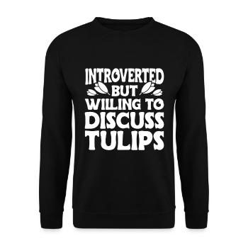 Tulpen Tulpen - Unisex Pullover - Schwarz - Vorne - Alina (178cm) & Michal (187cm)