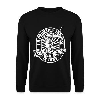 Tennis - Sweat-shirt Unisexe - noir - Devant - Alina (178cm) & Michal (187cm)