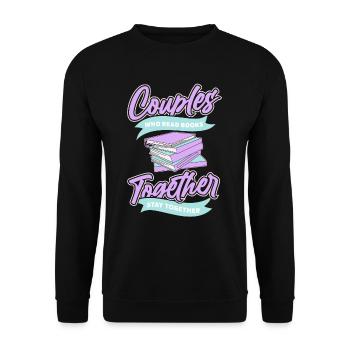 Livre Rat de bibliothèque Rat de bibliothèque Couple - Sweat-shirt Unisexe - noir - Devant - Alina (178cm) & Michal (187cm)