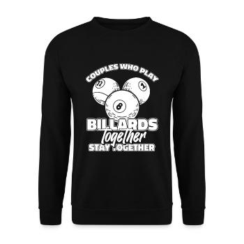 Billard - Unisex Pullover - Schwarz - Vorne - Alina (178cm) & Michal (187cm)