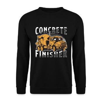Finition de béton Ouvrier de la construction Cimentier Maçon - Sweat-shirt Unisexe - noir - Devant - Alina (178cm) & Michal (187cm)