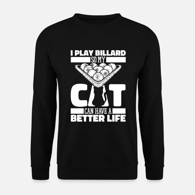 Billiards Cat - Unisex Sweatshirt - black
