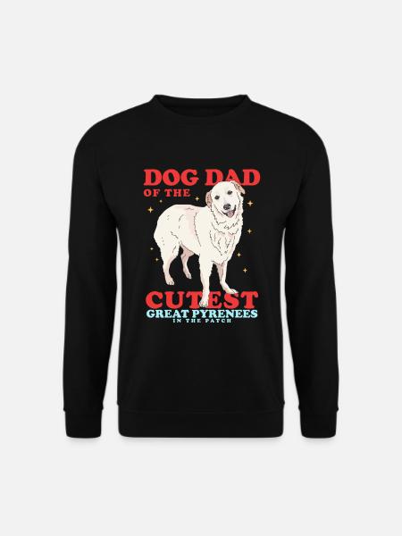Papa chien de montagne des Pyrénées | Cadeau du propriétaire de chien - Sweat-shirt Unisexe - noir