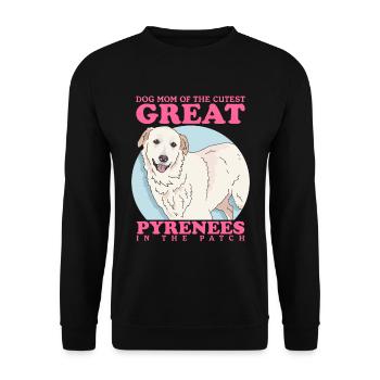 Chien de montagne des Pyrénées Maman Chien Propriétaire Cadeau - Sweat-shirt Unisexe - noir - Devant - Alina (178cm) & Michal (187cm)