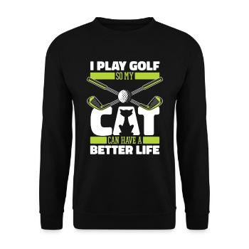 Golf Golfeur Chien de golf - Sweat-shirt Unisexe - noir - Devant - Alina (178cm) & Michal (187cm)