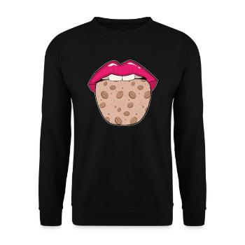 Kaffee Cafe - Unisex Pullover - Schwarz - Vorne - Alina (178cm) & Michal (187cm)