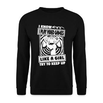 Jeux de joueurs - Sweat-shirt Unisexe - noir - Devant - Alina (178cm) & Michal (187cm)