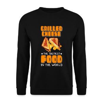 Grilled Cheese Grilled Cheese Cheese Lover Gift - Unisex Sweatshirt - black - Front - Alina (178cm) & Michal (187cm)