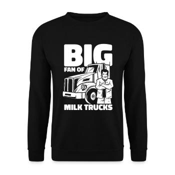 Cow Milk Milk Truck - Unisex Sweatshirt - black - Front - Alina (178cm) & Michal (187cm)