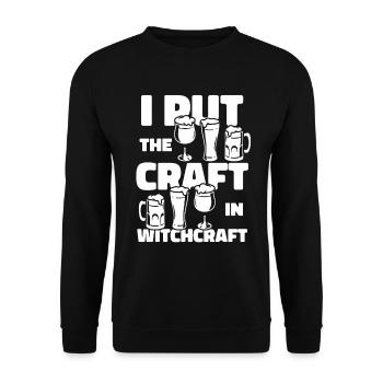 Craft Beer Bier Craftbier - Unisex Sweatshirt - black - Front - Alina (178cm) & Michal (187cm)