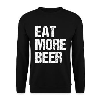 Craft Beer Bier Craftbier Eat More Beer - Unisex Sweatshirt - black - Front - Alina (178cm) & Michal (187cm)