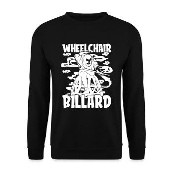 Billard Fauteuil roulant - Sweat-shirt Unisexe - noir - Devant - Alina (178cm) & Michal (187cm)