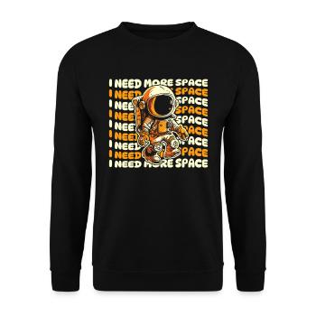 Astronaut Astronaut Cosmonaut Funny - Unisex Sweatshirt - black - Front - Alina (178cm) & Michal (187cm)