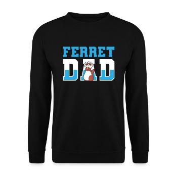 Ferret polecat father - Unisex Sweatshirt - black - Front - Alina (178cm) & Michal (187cm)
