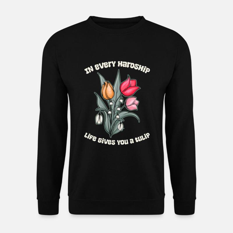 Tulips Cute - Unisex Sweatshirt - black