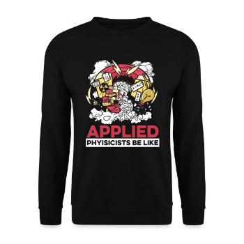 Physique Phyker Drôle de physique appliquée - Sweat-shirt Unisexe - noir - Devant - Alina (178cm) & Michal (187cm)