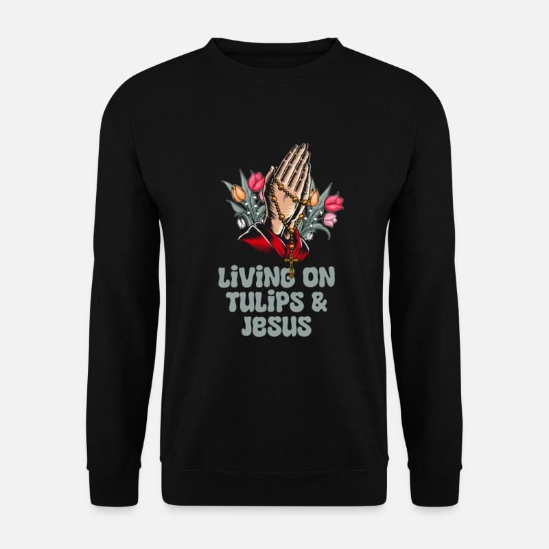 Tulips Jesus - Unisex Sweatshirt - black