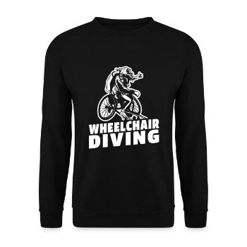Diving Diver - Unisex Sweatshirt - black - Front - Alina (178cm) & Michal (187cm)
