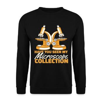 Biology Biologist Microscope - Unisex Sweatshirt - black - Front - Alina (178cm) & Michal (187cm)
