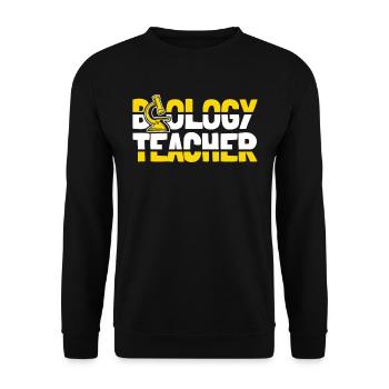 Biologie Biologe Mikroskop Biology Teacer - Unisex Pullover - Schwarz - Vorne - Alina (178cm) & Michal (187cm)