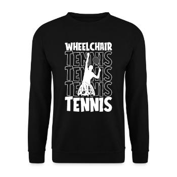 Tennis Rollstuhl Wheelchair Tennis - Unisex Pullover - Schwarz - Vorne - Alina (178cm) & Michal (187cm)