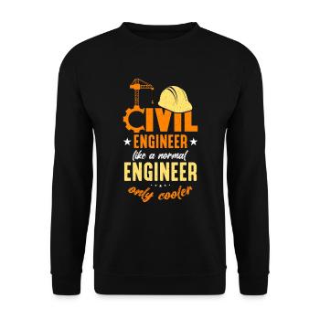 Civil Engineer Like A Normal Engineer Contractor - Unisex Pullover - Schwarz - Vorne - Alina (178cm) & Michal (187cm)