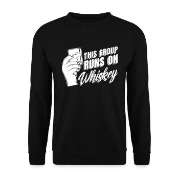 Whisky Whiskey - Unisex Sweatshirt - black - Front - Alina (178cm) & Michal (187cm)