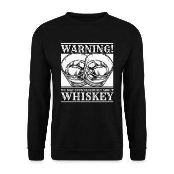 Whisky Whiskey - Unisex Pullover - Schwarz - Vorne - Alina (178cm) & Michal (187cm)