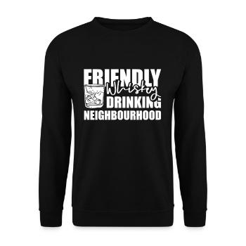 Whisky Whiskey - Unisex Pullover - Schwarz - Vorne - Alina (178cm) & Michal (187cm)