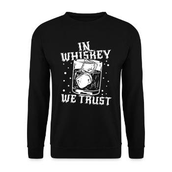Whisky Whiskey - Unisex Sweatshirt - black - Front - Alina (178cm) & Michal (187cm)
