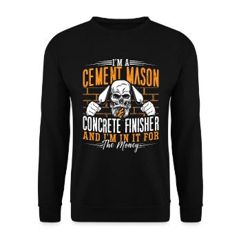 Concrete Finisher I'm A Cement Mason & Masonry - Unisex Sweatshirt - black - Front - Alina (178cm) & Michal (187cm)